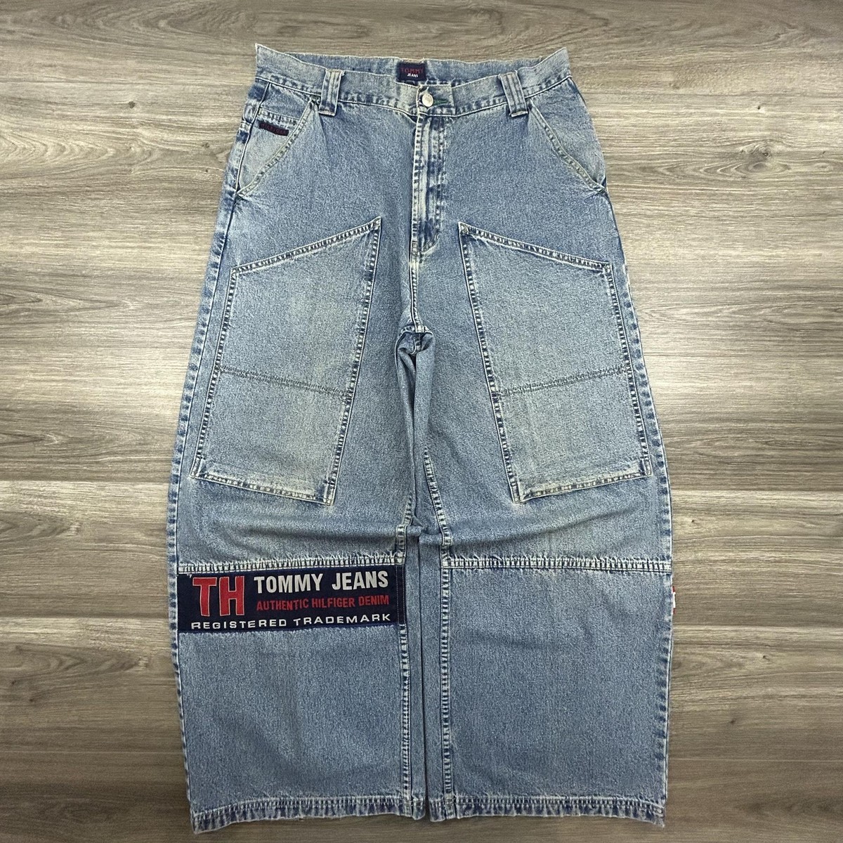 Vintage Tommy Hilfiger Jeans Carpenter Pants Mens 34x30 Double