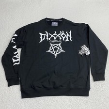 Dixxon Flannel Co Sweatshirt Mens 2XL Black Ground Up Customs Pentagram Graphic