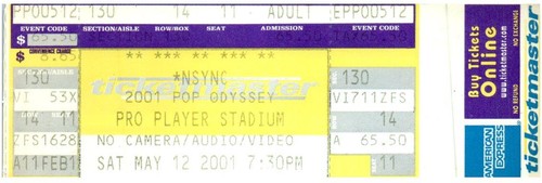 Nsync Justin Timberlake Concert Ticket Stub Peut 12 2001 Miami Florida - Photo 3 sur 6