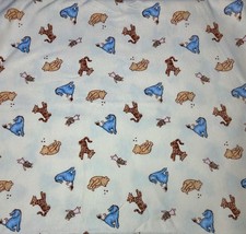 2 Yards Disney Classic Winnie the Pooh Character Print Soft Stretch Cotton Vtg