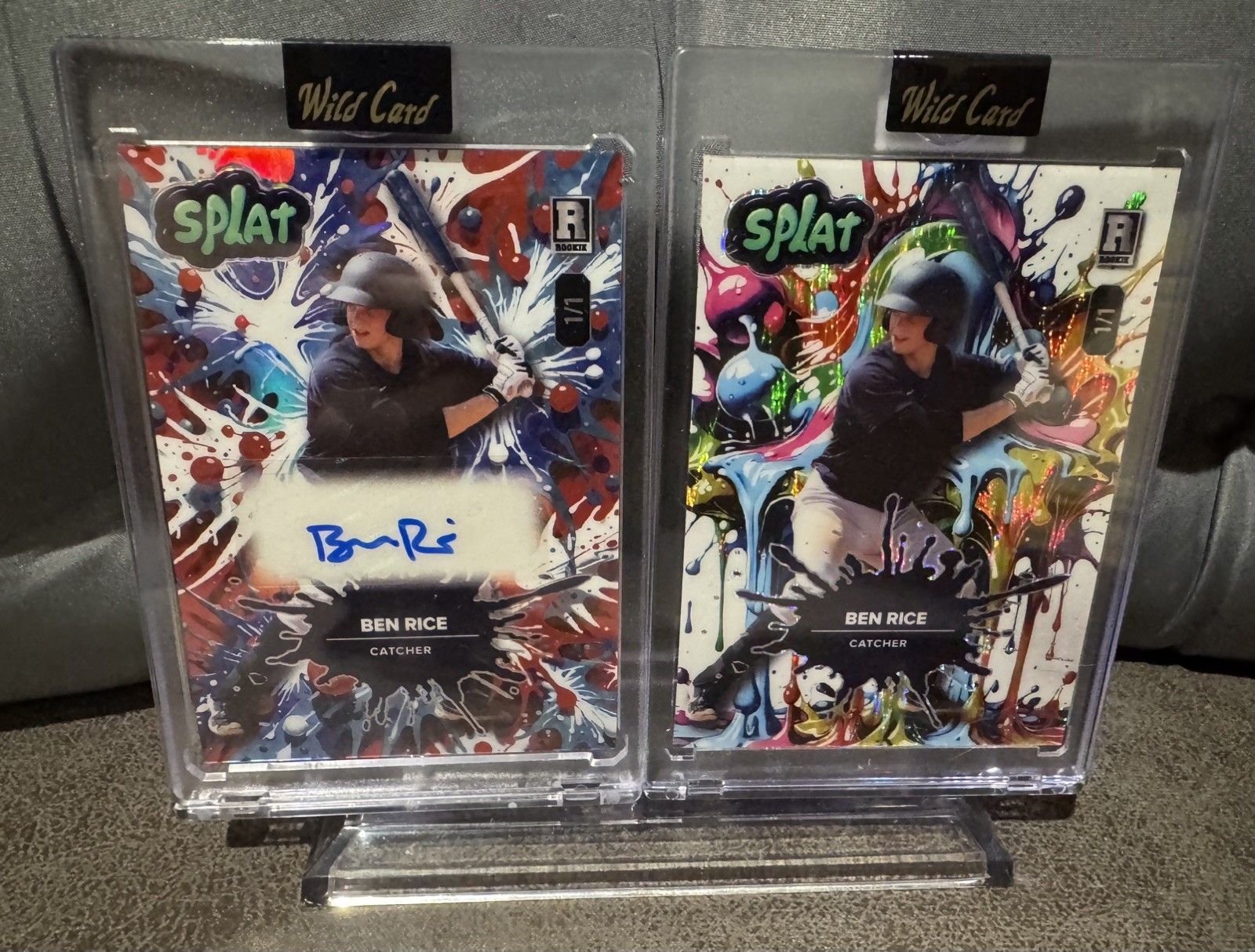 🔥 (2) Ben Rice Auto Signed Wildcard Splat 1/1’s Autograph Rookie Cards ...