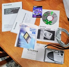 Fujifilm FinePix 1300 Compact Camera-Digital Camera 1.3MP Silver w/ Accessories