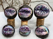 Wholesale Lot 5-6 pcs Aura Amethyst Sphere Crystal Healing Energy