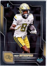 2025 Bowman University Chrome Malik Rutherford (RC) 1st Bowman Georgia Tech 