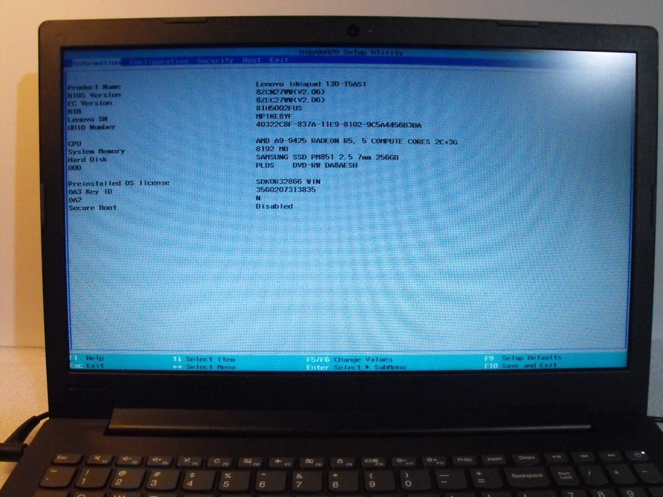 Portátil Lenovo 130-15AST 81H5002FUS 15.6", AMD A9-9425/8GB RAM/256GB SSD/Win11 H Foto 3 de 4