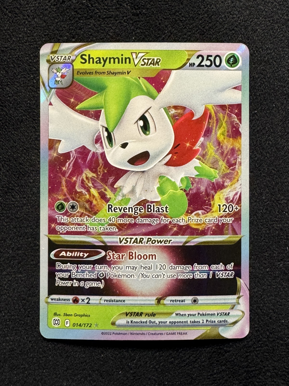 Shaymin VSTAR 14/172 Brilliant Stars Holo Rare VSTAR NM