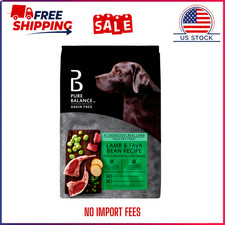 Pure Balance Grain-Free Lamb & Fava Bean Recipe Dog Food 24lb - FREESHIPPING