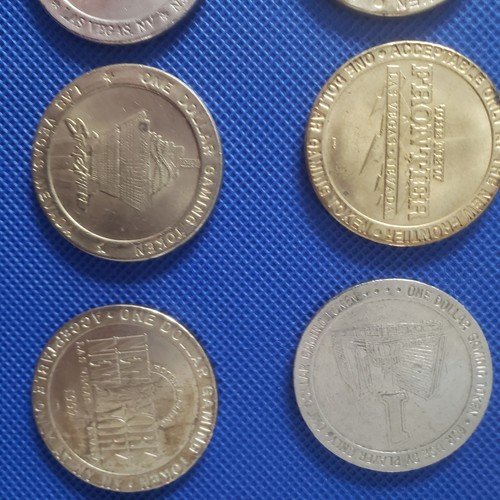 Lot von 16 Vintage $1 Casino Spielmarken Las Vegas, Nevada, verschiedene Casinos - Bild 6 von 11