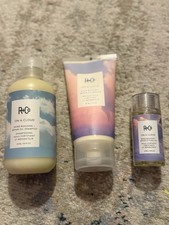 Image of R+Co On A Cloud Bond Building Repair Kit Shampoo Masque Styling Oil Set New