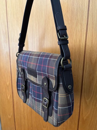 BARBOUR Tartan Tarras Shoulder Bag - Classic -Shoulder Strap Satchel Brown/Multi - Picture 5 of 21