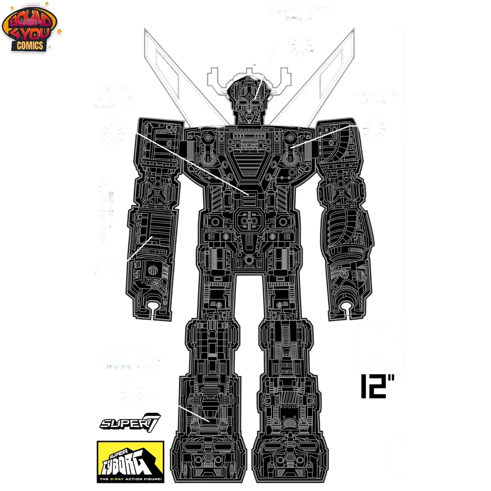 Figura de acción Super7 Voltron Super Cyborg a todo color 11" Foto 3 de 4