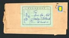 Dt. Reich Feldpost Paketpapier (vermutlich mehrfach verwendet) EF. Mi.Nr. 791