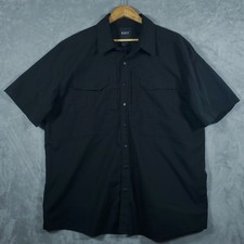 5.11 Tactical Taclite Pro Button Up Shirt Mens XL Black Ripstop Short Sleeve