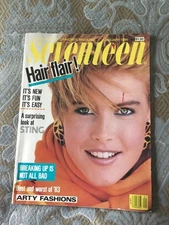 VTG Seventeen Magazine Jan 1984 HAIR FLAIR - STING - MEG TILLY - Celeb Ads