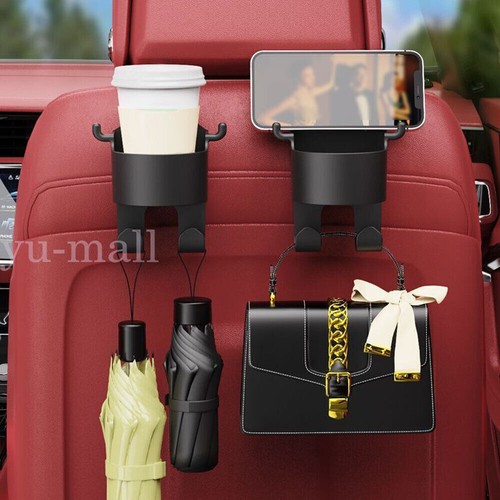 2x Multifunctional Hook for Car Seat Back, 2 in 1 Car Hook & Backseat Cup Holder - Picture 2 of 10
