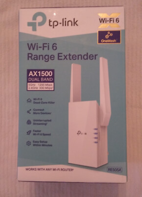 TP-LINK RE505X Wifi 6 Range Extender Internet Booster AX1500 Dual Band NEW OTHER