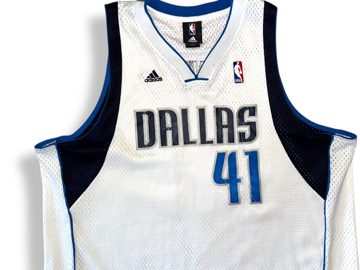Vtg ADIDAS NBA Dallas Mavericks Jersey Nowitzki #41 size XL +2