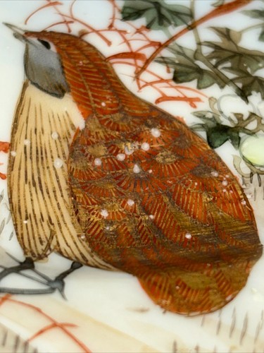 2 partridge plates by Hayashi Japan hunting cabin lodge quail upland game 7" dia - Picture 16 of 20