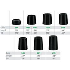 Black .370" Parallel Iron Ferrules - Dozen