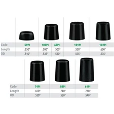 Black .370" Parallel Iron Ferrules - Dozen