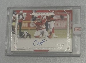 2020 Panini National Treasures Clyde Edwards Helaire RC Field Pass Auto #41/99