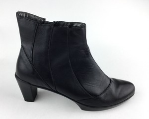 Naot Womens Black Leather Ankle Boots Heels Sz US 7-7.5 EU 38 | eBay