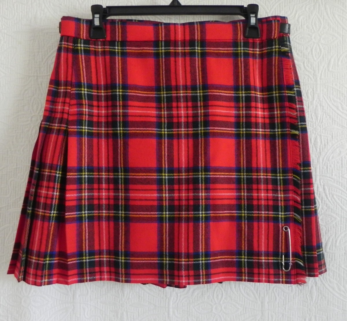 Made in Scotland New Wool Mini/Wrap Skirt Tartan Buckle Closure