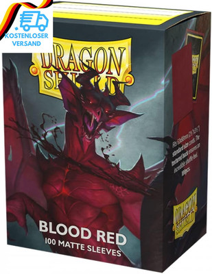 ARCANETI Dragon Shield Standard Matte Sleeves - Blood Red 'Simurag' (100 Sleeves