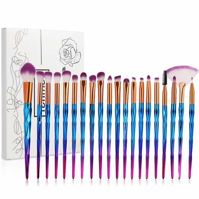 Tenmon 20 pcs Licorne Fard à paupières Eyeliner blending kit de plis Pinceaux