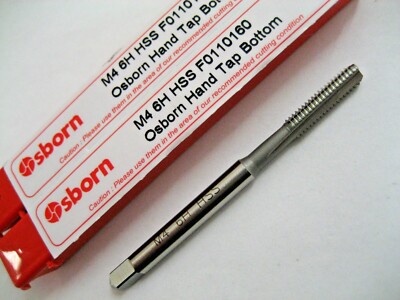 M4 x 0,7 HANDGEWINDEBOHRER BODENSTOPFEN GEWINDEBOHRER HSS EUROPA WERKZEUG OSBORN F0110160 P171