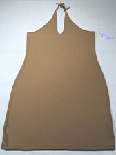 WILD FABLE Women's Brown V-Neck Stretch Tie-Strap Halter Top Dress size XXL NWT