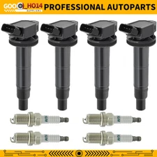 4X Ignition Coil & 4X Iridium Spark Plug OEM For 2002-11 Toyota Camry 2.4L UF333