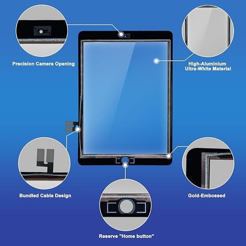 Ultra Premium iPad 7/8/9/10 generacji Ekran dotykowy Digitizer - klasa OEM + narzędzia - Zdjęcie 10 z 12