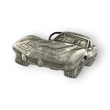 Corvette Stingray Belt Buckle Car Vintage 1979 Great American Buckle Co Pewter