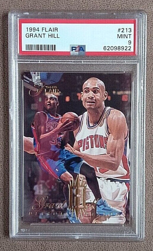 1994-95 Flair Grant Hill Rookie Card #213~ PSA Graded 9 Mint (922)