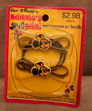 Vintage Minnie Mouse Fashion Mini Hair Pony tail holder bow Treville WDP Disney