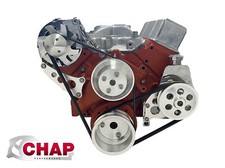 Sbc Serpentine Pulley Conversion Kit Alt Ps Chevy Small Block Sbc Lwp Long Wp 6