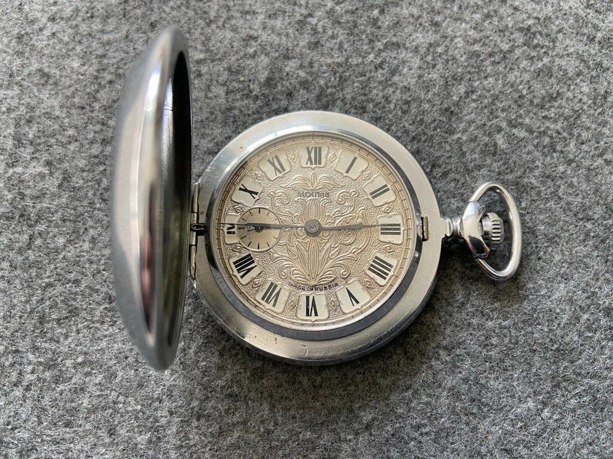 Russian Made Mechanical Wind Up Pocket Watch eBay