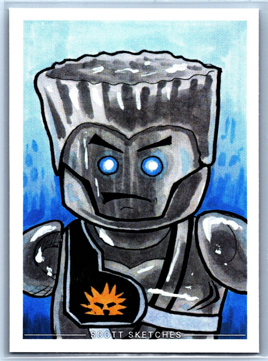 Zane Lego Ninjago Sketch Card - Scott Sketches Trading Card Print