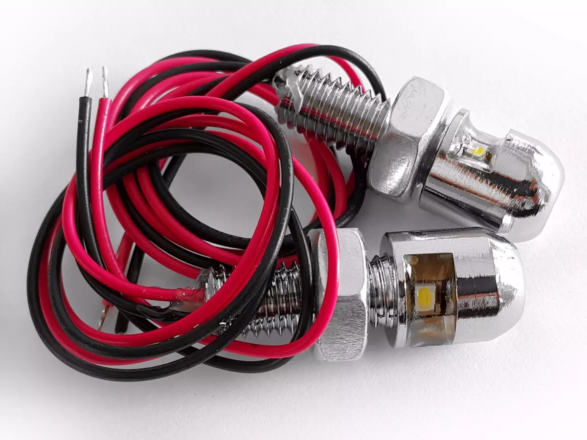 Motorcycle license plate deals light bolts