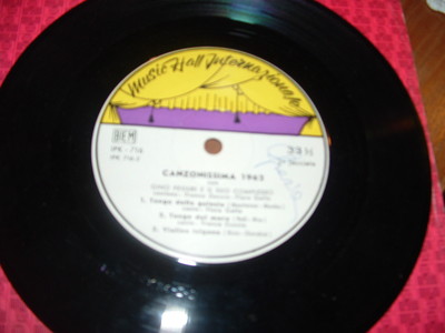 CANZONISSIMA'62 FLORA GALLO -ICO CERUTTI- LUCIANO FINESCHI -FRANCA DUCCIO ITALY