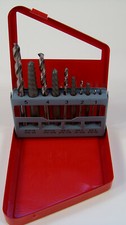 10pc Alloy Screw Extractor Set With Left Hand Ez Outs Hss Drill Bits Free Case