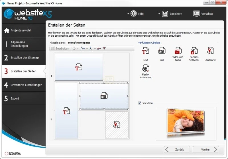 Incomedia Website X5 Home 10 (Windows XP/Vista/7/8) MiniBox inkl. CD (Neu/OVP) - Bild 4 von 4