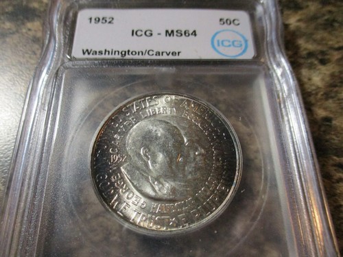 1952 WASHINGTON-CARVER  50C COMMEMORATIVE ICG MS64 TONED    801