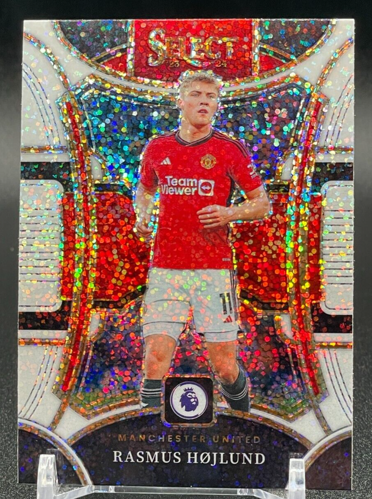 2023-24 Select EPL Rasmus Hojlund Mezzanine White Sparkle Prizm SSP Rare