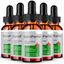 5 Pack GlycoFortin, Glyco Fortin Drops for Blood Sugar Pressure Support