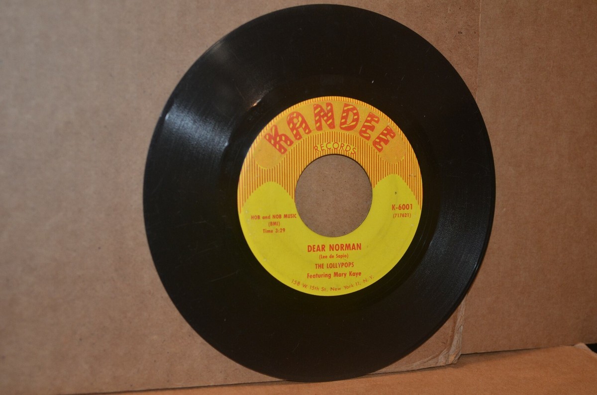 Ablebody Adult Contemporaries LPドリーム・ポップ THE LOLLYPOPS: DEAR NORMAN & DREAM STREET; 1960 KANDEE 6001 TEEN