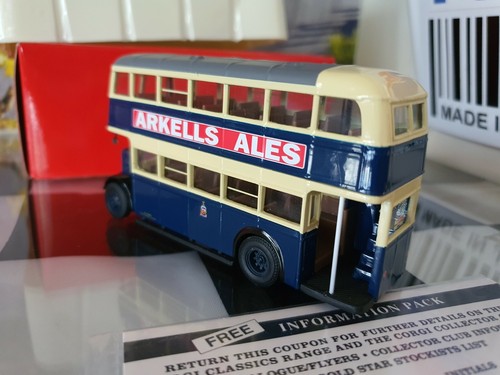 1:87 Guy Arab II Double Decker Utility Bus Definitive ARKELLS ALES Blue By Corgi - Picture 6 of 8
