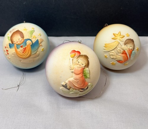 1978 1980 1981 ANRI SCHMID FERRANDIZ CHRISTMAS TREE BALL ORNAMENTS Angels