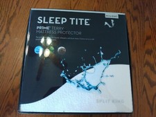 Malouf Sleep Tite Terry Mattress Protector Hypoallergenic Waterproof Split King